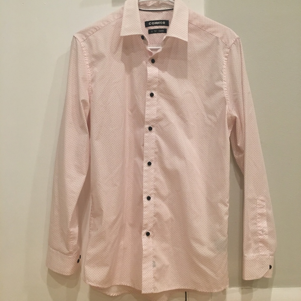 Pink button up dress shirt from Connor, size Small